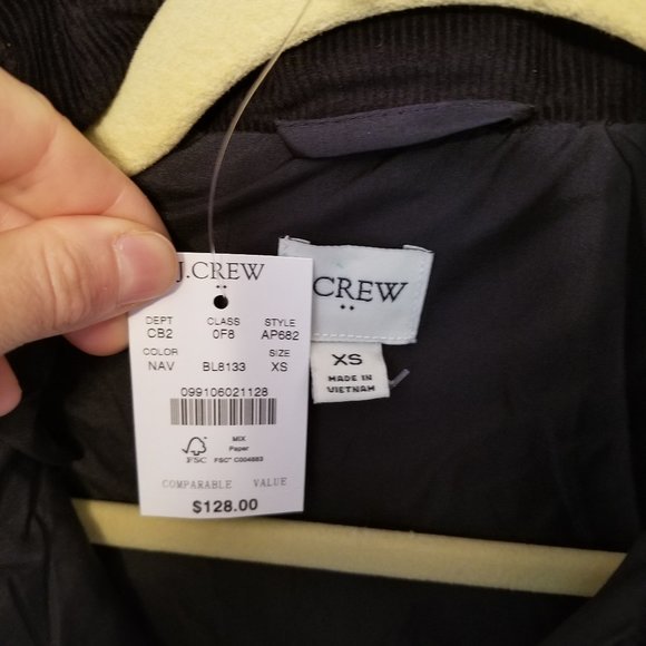 (NWT) J.Crew Diamond Quilt Puffer - XS - Picture 2 of 2